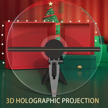将图片加载到图库查看器，Advertising machine 3D holographic projection desktop WIFI advertising machine front desk Christmas decorations holographic fan
