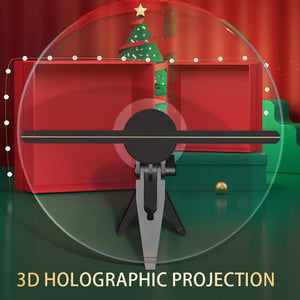 Advertising machine 3D holographic projection desktop WIFI advertising machine front desk Christmas decorations holographic fan