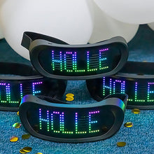 将图片加载到图库查看器，App Control Bluetooth Led Party Glasses Resizable Multi-lingual USB Charge Flashing Luminous Party Christmas Concert Sunglasses
