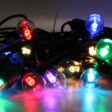 将图片加载到图库查看器，48ft 15 Bulbs Outdoor Holiday Decoration WIFI Remote Control String Lights SYNC Music Colourful LED RGBW Marquee String Light
